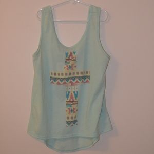 Women's Low Back Seafoam Green Tank